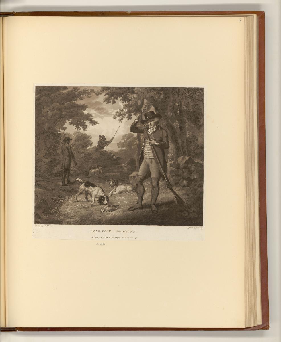 Britische Druckgrafiken des späten 18. Jahrhunderts, Wood-cock shooting, Inv. Nr.: England nach…
