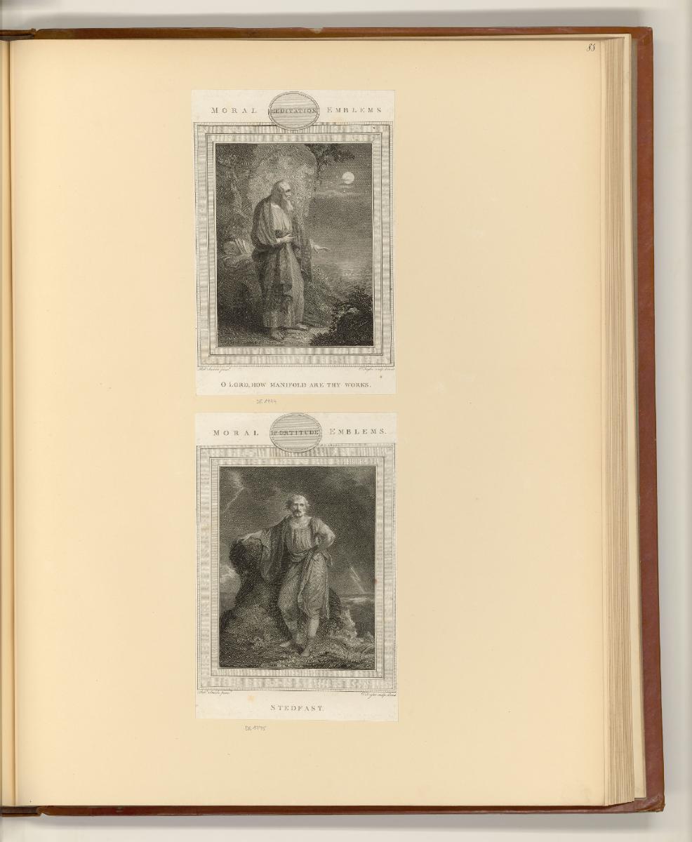 Britische Druckgrafiken des späten 18. Jahrhunderts, Meditation; Fortitude, Inv. Nr.: England n…