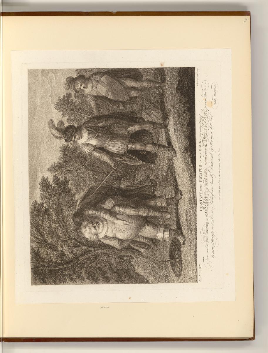 Britische Druckgrafiken des späten 18. Jahrhunderts, Falstaff with Hotspur on his Back, Inv. Nr…