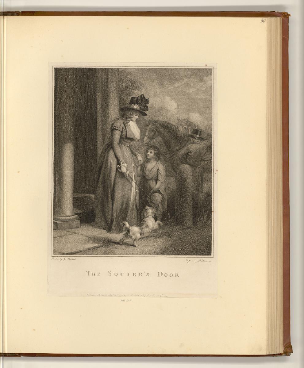 Druckgrafiken nach George Morland, The Squire's Door, Inv. Nr.: England nach Sektionen II/23, E…
