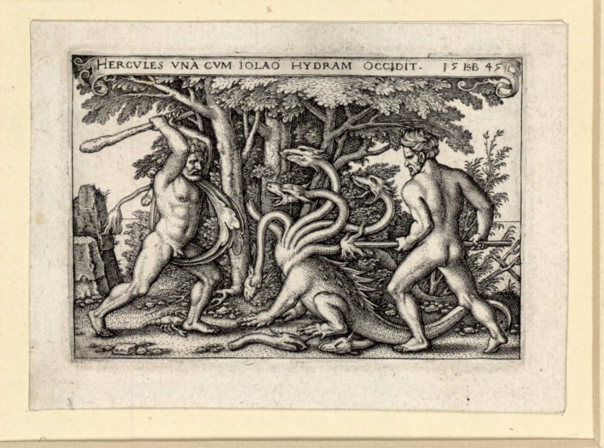 Sebald Beham, Herkules tötet die Hydra, Inv. Nr.: DG1930/1039
