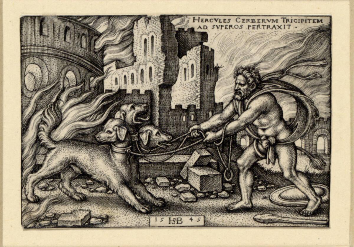 Sebald Beham, Herkules und Cerberus, Inv. Nr.: DG1930/1050