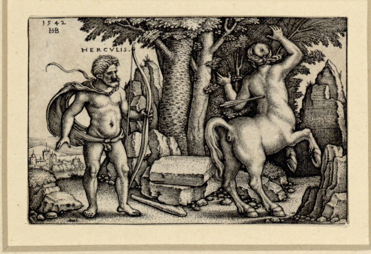 Herkules tötet Nessus, Hans Sebald Beham, 1542