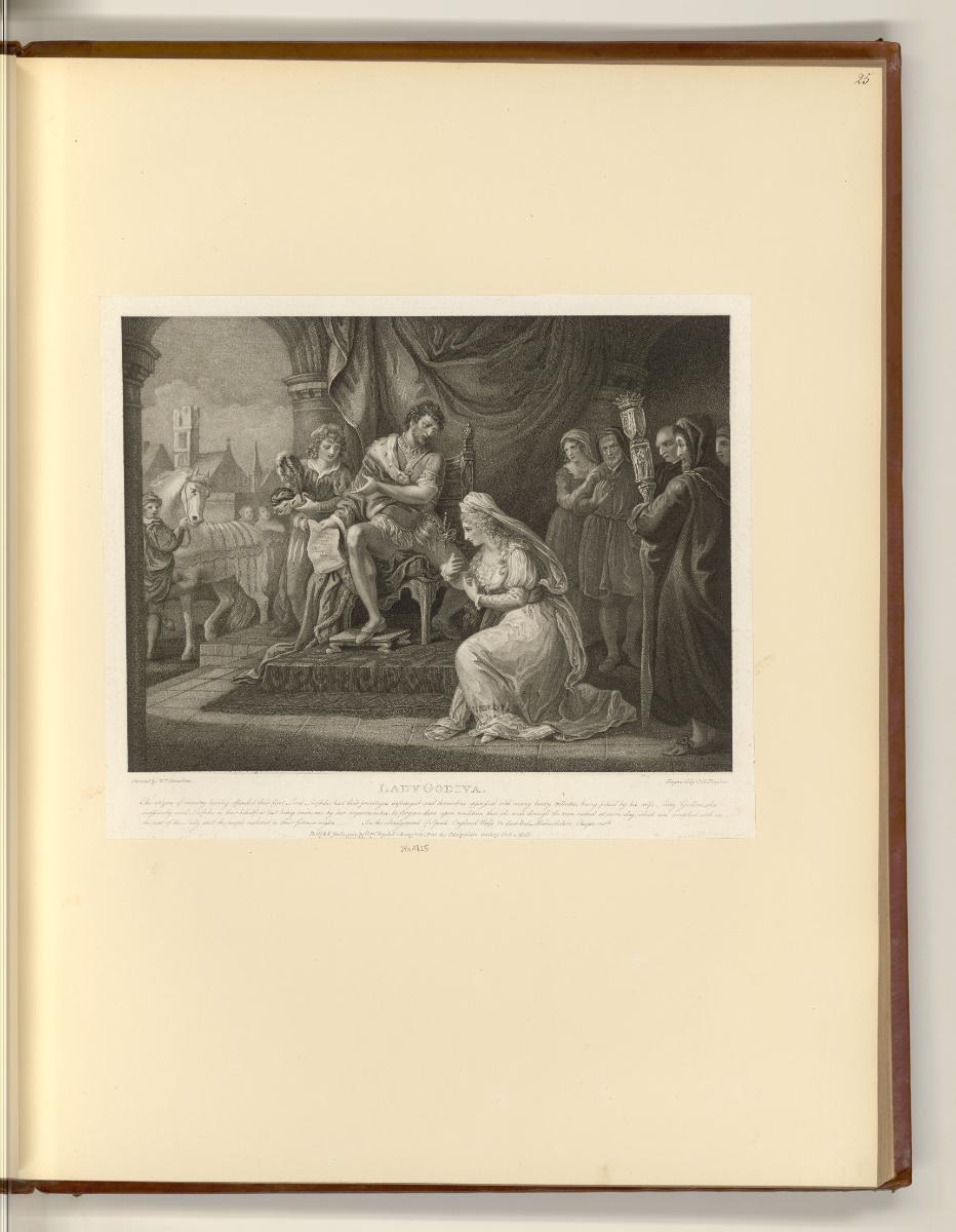 Britische Druckgrafiken des späten 18. Jahrhunderts, Lady Godiva, Inv. Nr.: England nach Sektio…