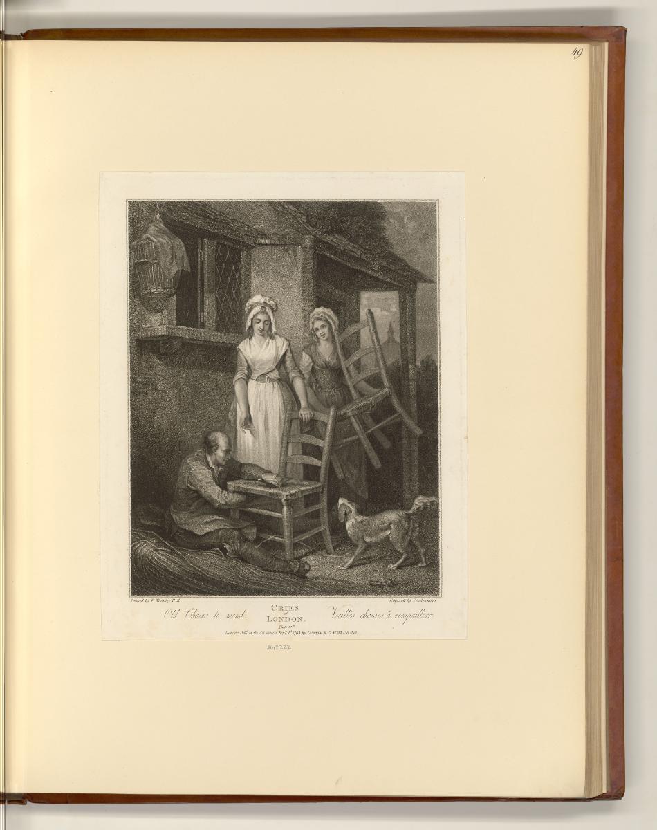 Britische Druckgrafiken des späten 18. Jahrhunderts, Old Chairs to mend, Inv. Nr.: England nach…