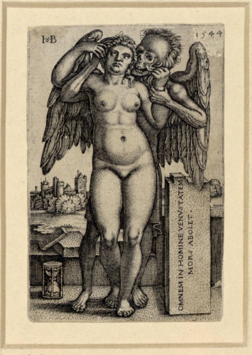 Sebald Beham, Der Tod und das stehende nackte Weib, Inv. Nr.: DG1930/1170