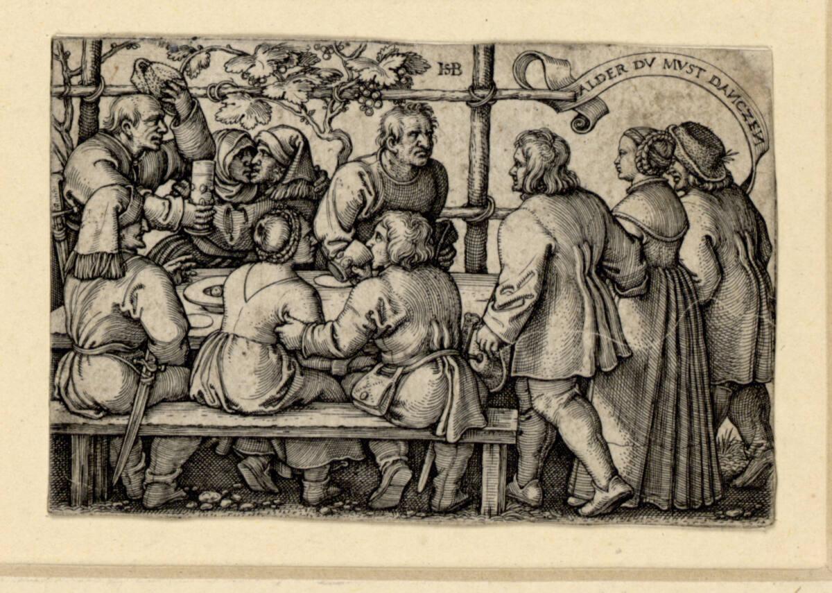 Sebald Beham, Ein Bauernschmaus, Inv. Nr.: DG1930/1199