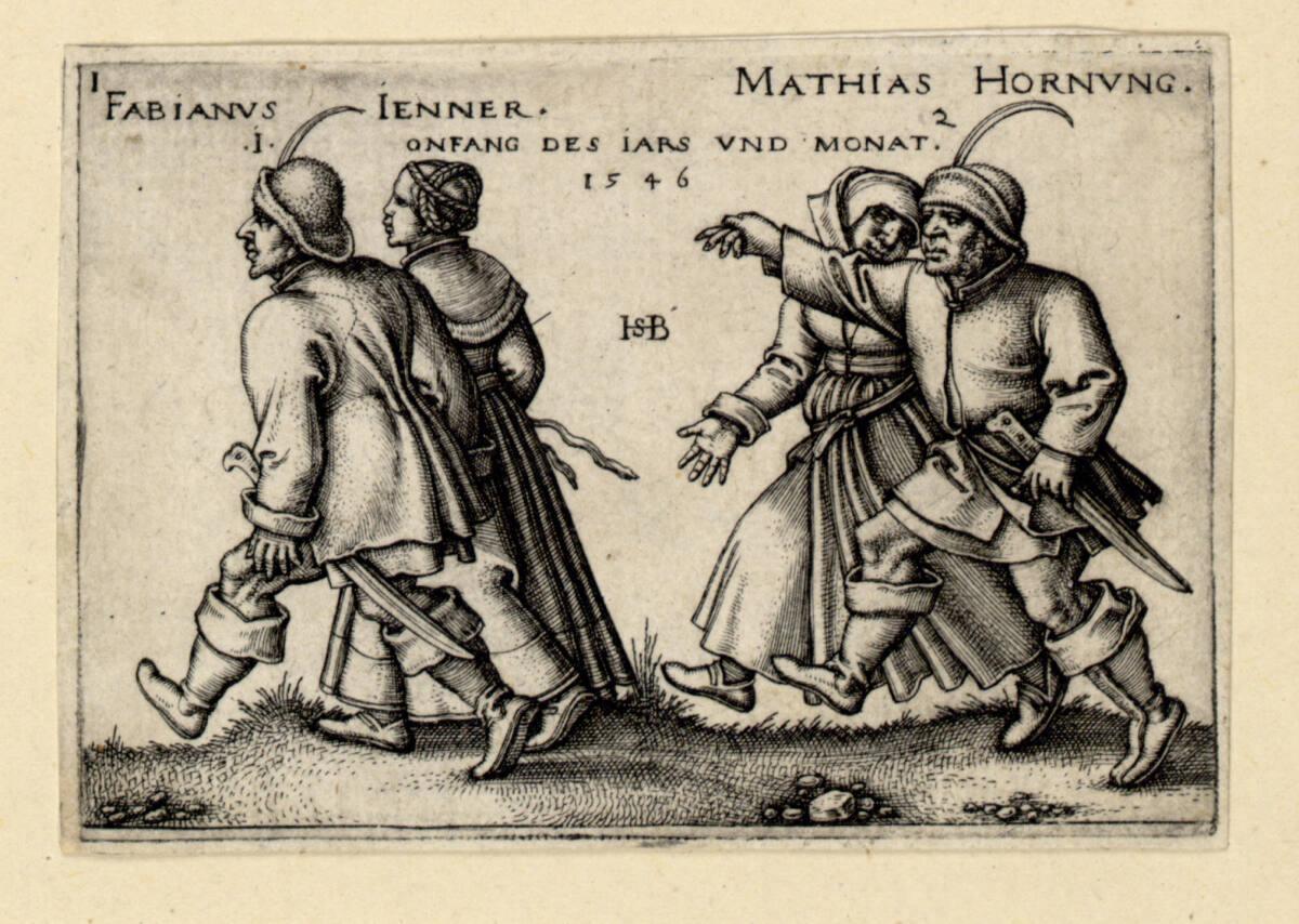 Sebald Beham, Jenner und Hornung, Inv. Nr.: DG1930/1202