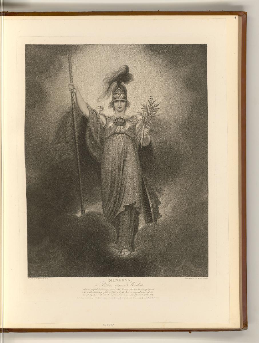 Druckgrafiken nach Richard Westall, Minerva or Pallas, represents Wisdom, Inv. Nr.: England nac…