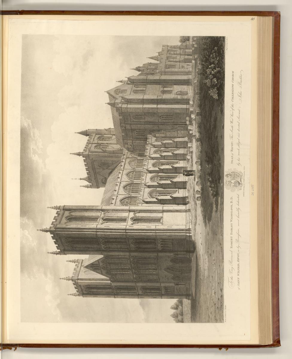 Britische Druckgrafik des frühen 19. Jahrhunderts, South West View of the Collegiate Church of …