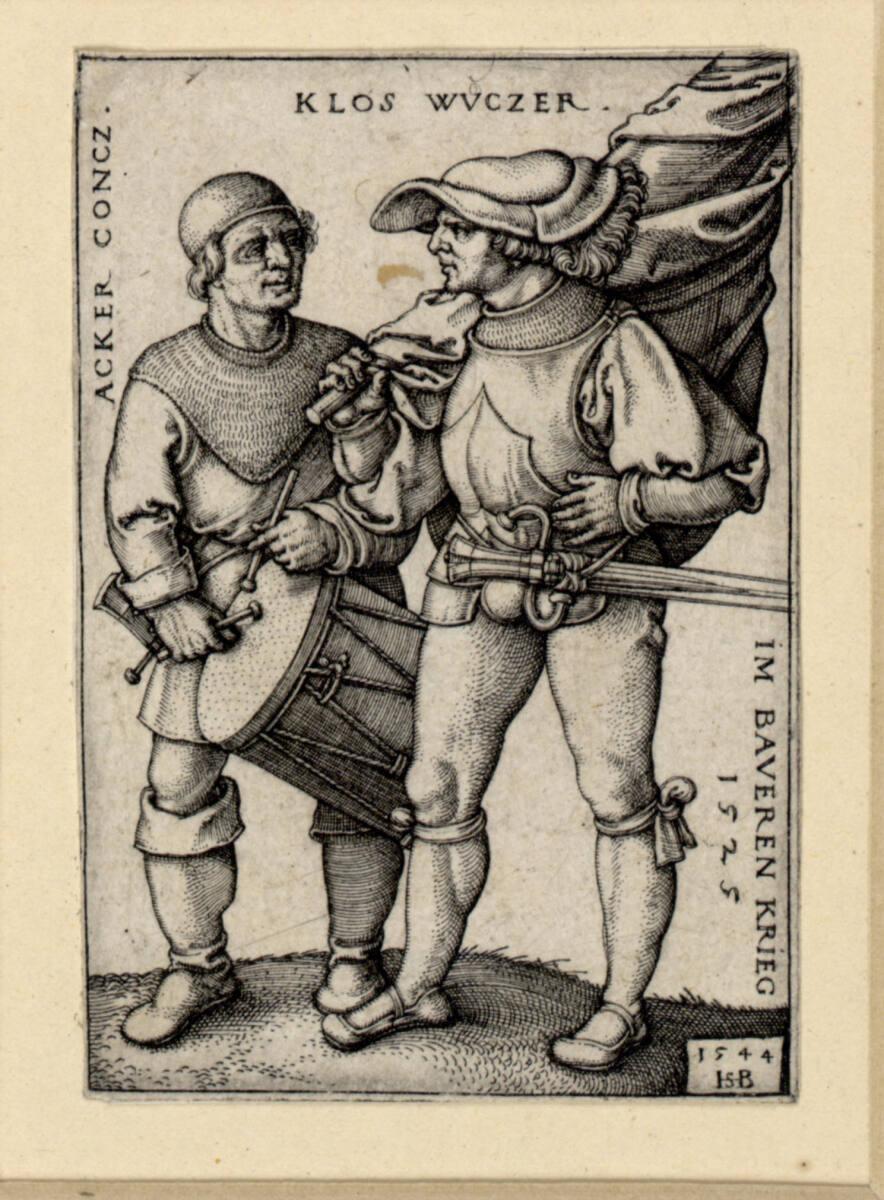 Sebald Beham, Fähnrich und Trommler, Inv. Nr.: DG1930/1251