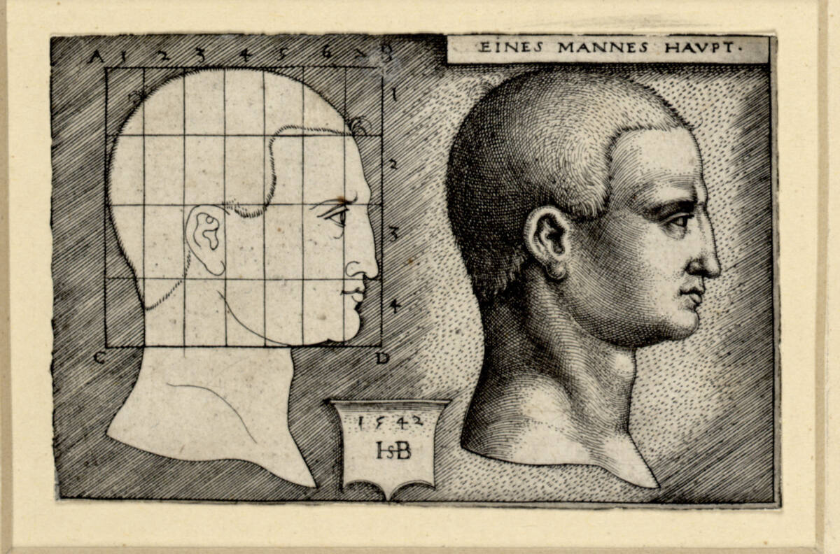 Das Haupt eines Mannes, Hans Sebald Beham, 1542