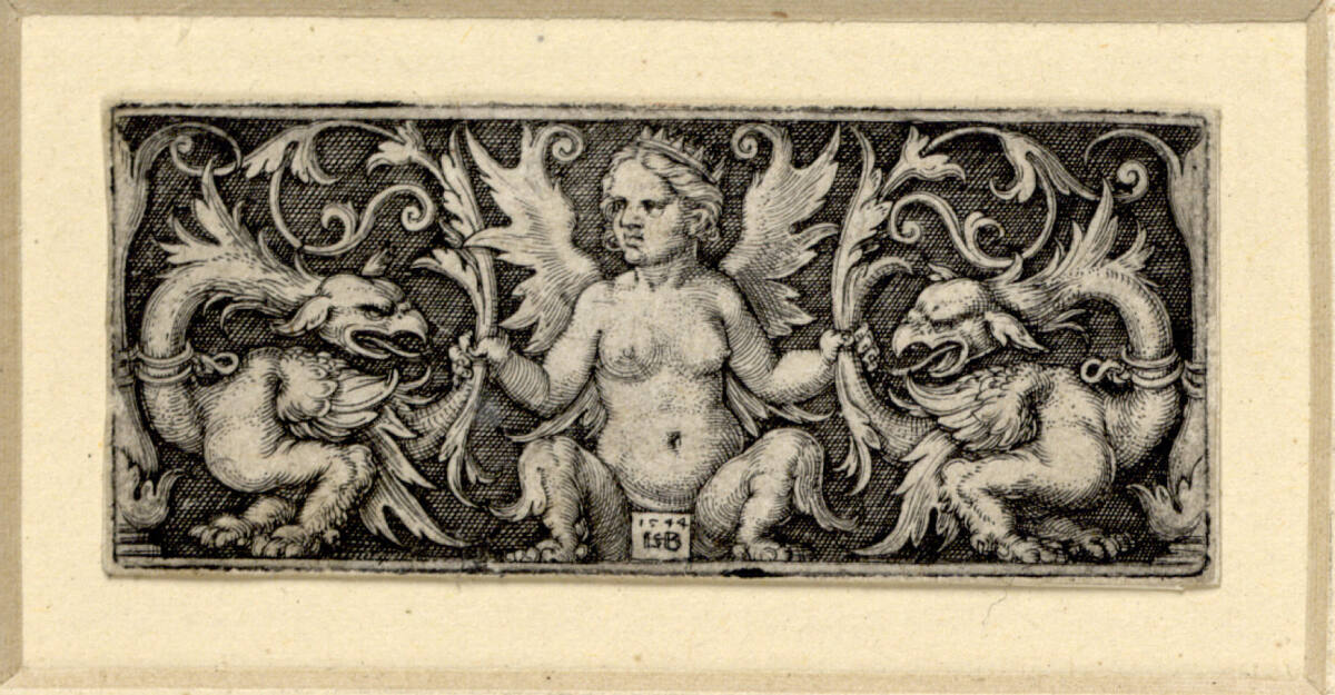 Querfüllung mit weiblicher Dämonin, Hans Sebald Beham, 1544