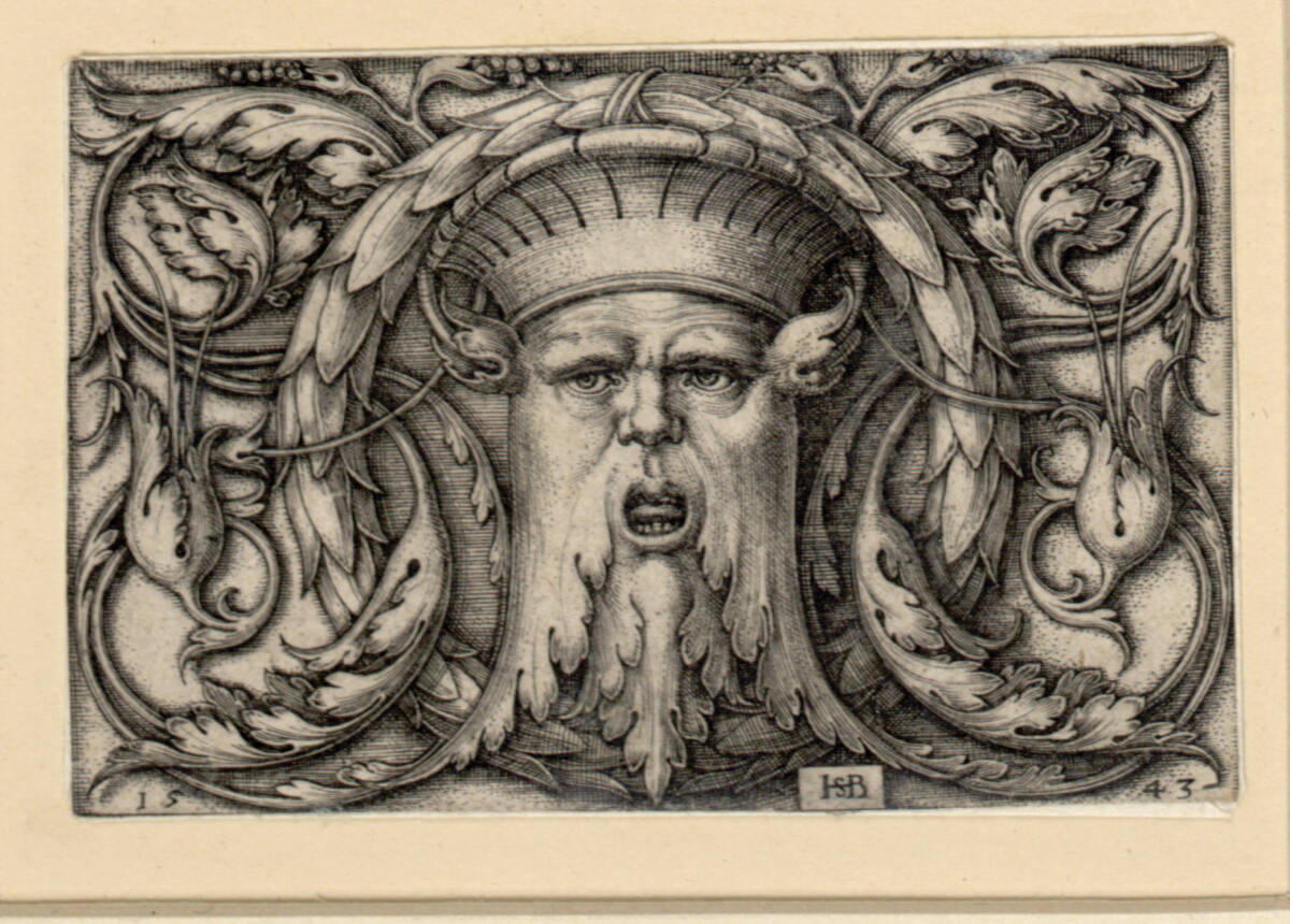 Querfüllung mit der Maske, Hans Sebald Beham, 1543
