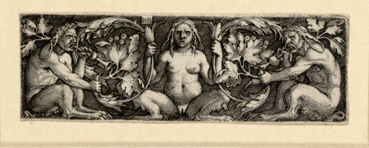Querfüllung mit drei Satyrinnen, Hans Sebald Beham