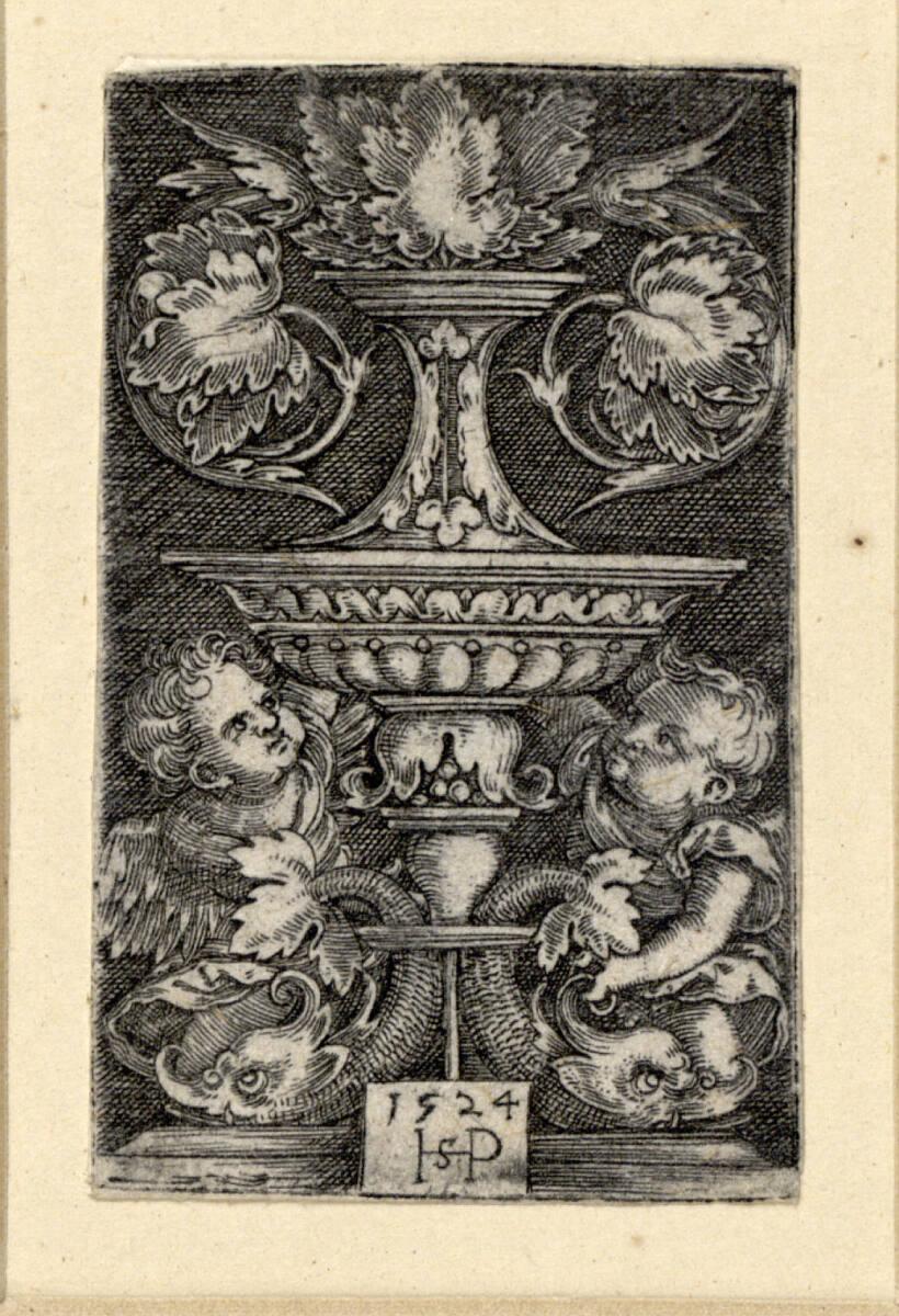 Sebald Beham, Vase mit zwei Genien, Inv. Nr.: DG1930/1320