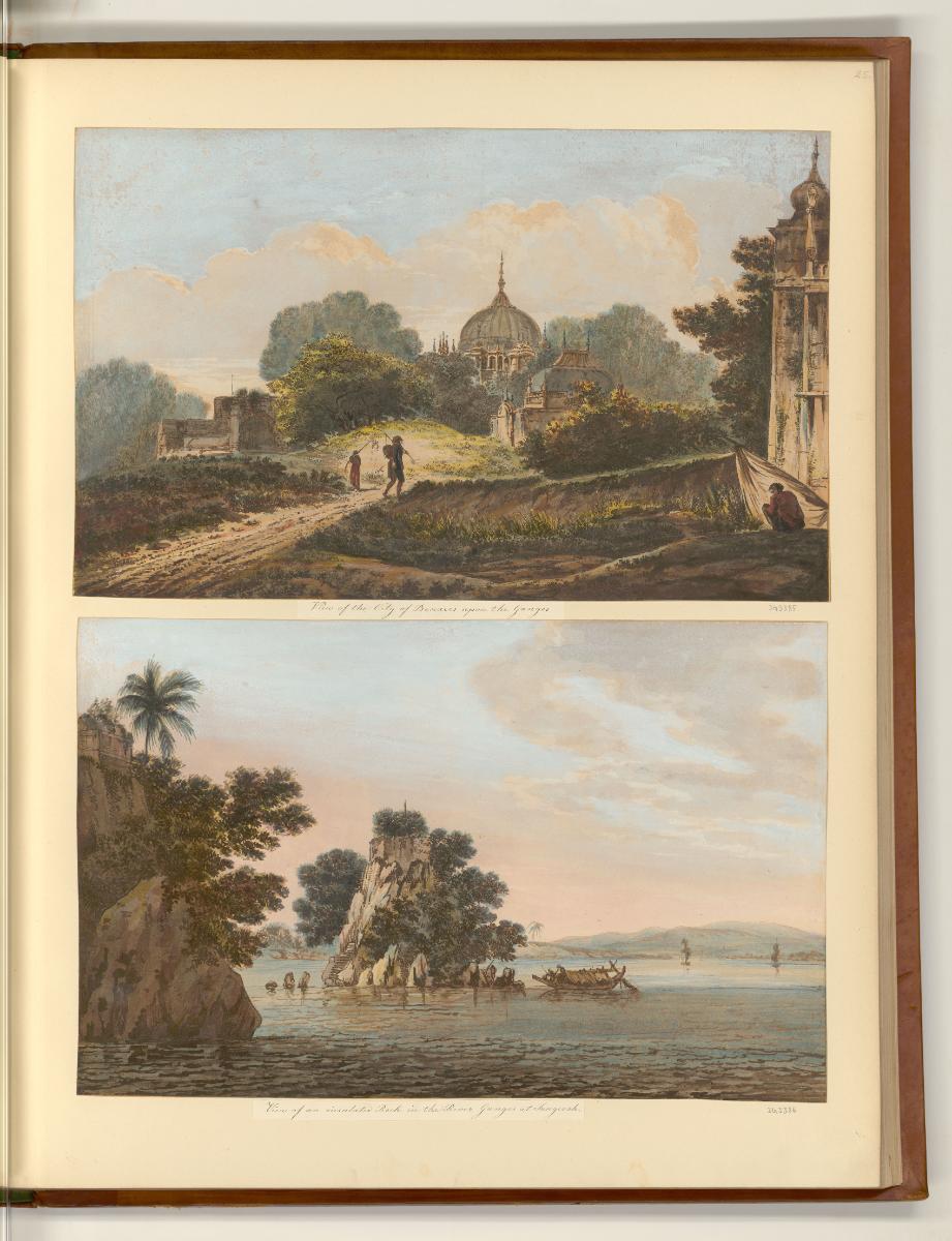 Britische Aquatinta um 1800 mit Ansichten von Indien und Sri Lanka, A View of part of the City …