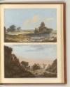 Britische Aquatinta um 1800 mit Ansichten von Indien und Sri Lanka, View of a Mausoleum at Etma…