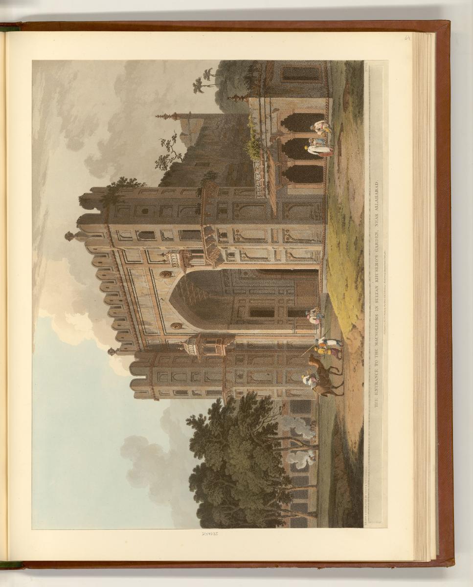 Aquatinten von Thomas und William Daniell mit Ansichten von Indien, The Entrance to the Mausole…