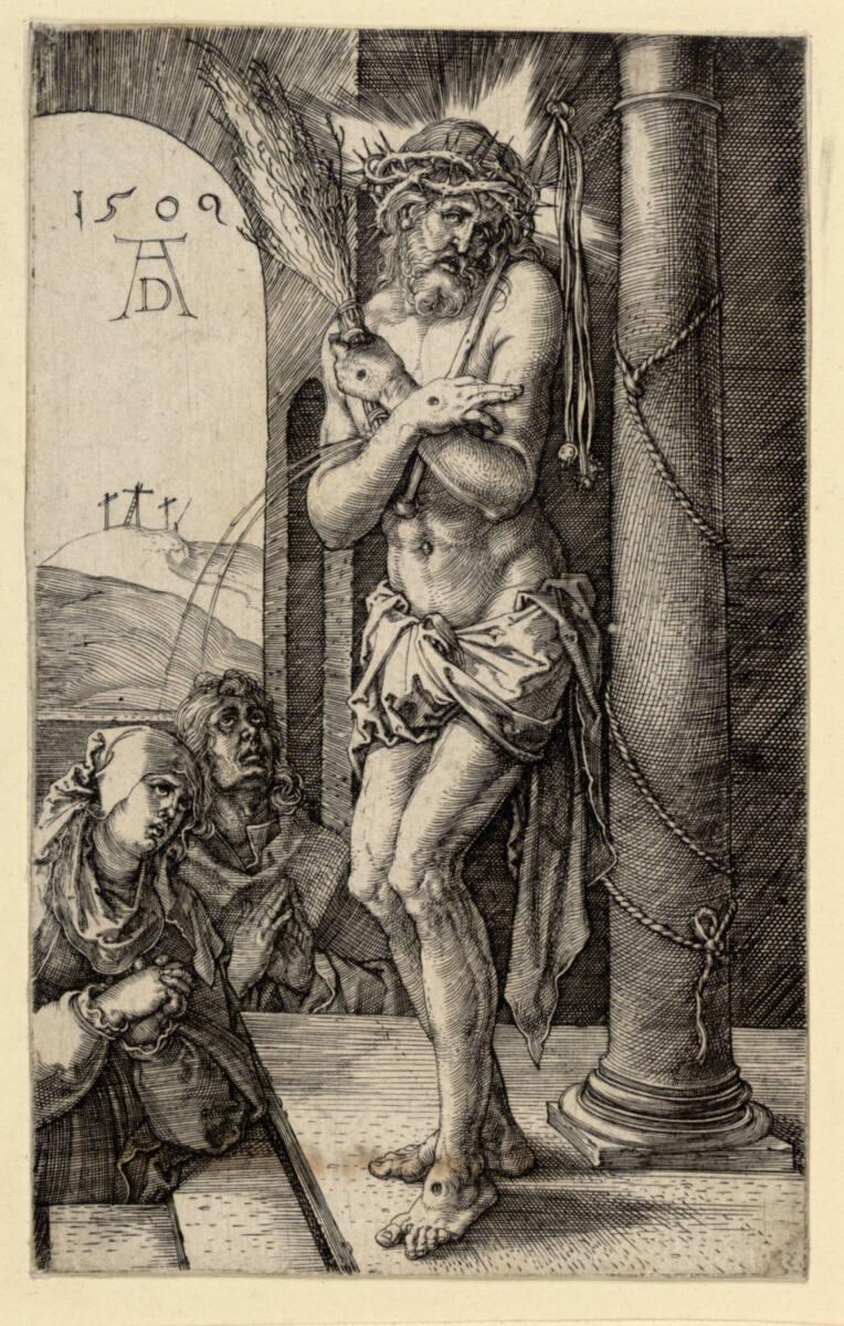 Der Schmerzensmann an der Säule (Kupferstich-Passion, 1), Albrecht Dürer, 1509