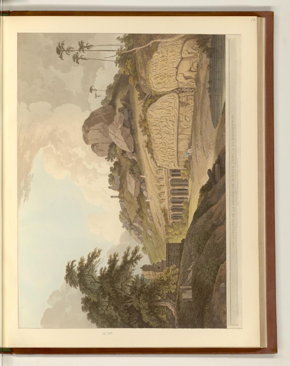 Aquatinten von Thomas und William Daniell mit Ansichten von Indien, The Entrance of an Excavate…