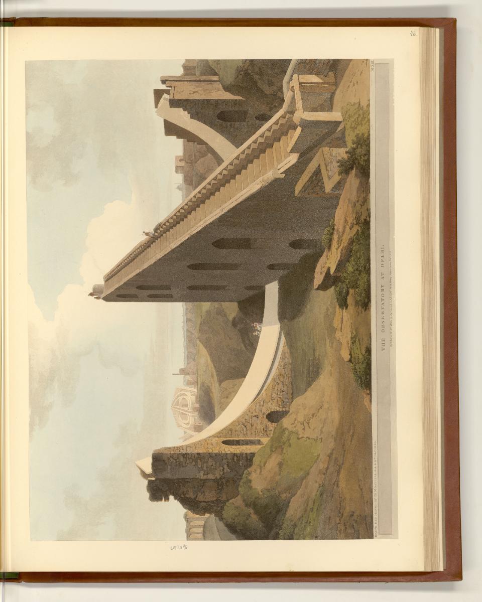Aquatinten von Thomas und William Daniell mit Ansichten von Indien, The Observatory at Delhi, I…