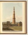 Aquatinten von Thomas und William Daniell mit Ansichten von Indien, The Cuttub Minar, near Delh…
