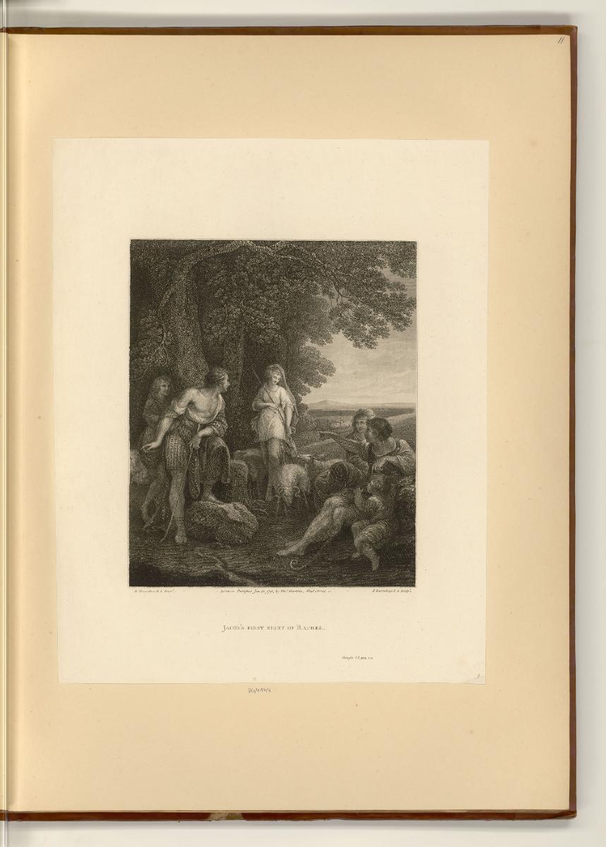 Illustrationen der Macklin-Bibel, Jacob's first sight of Rachel, Inv. Nr.: England nach Sektion…