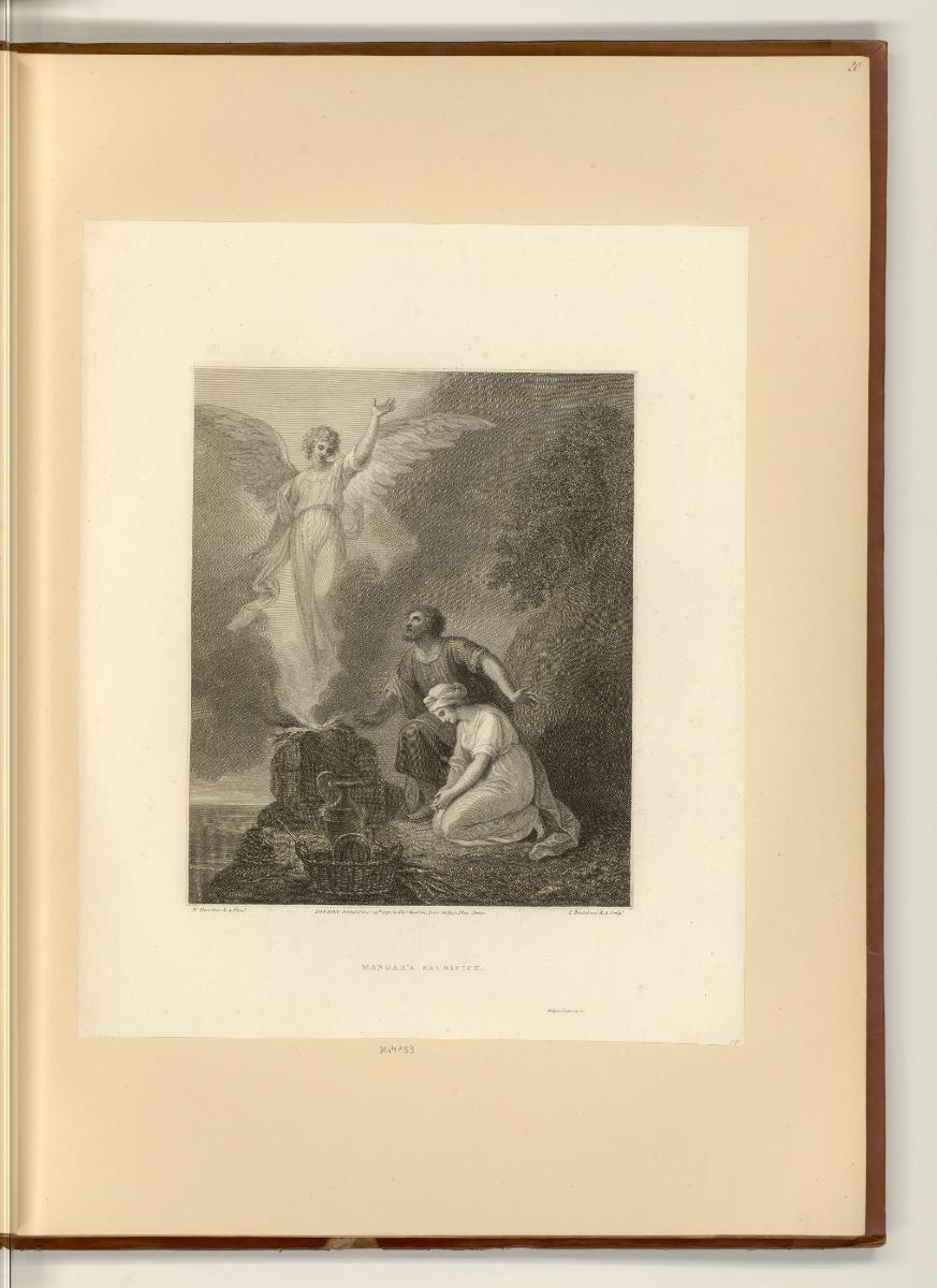 Illustrationen der Macklin-Bibel, Manoah's Sacrifice, Inv. Nr.: England nach Sektionen II/37, E…