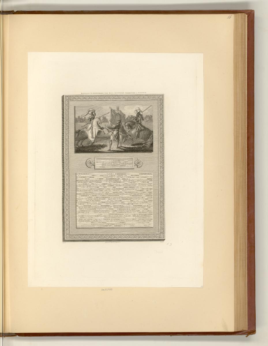 The History of England by Dav. Hume, Illustrations Vol. I., Richard II. Suspending to Duel betw…