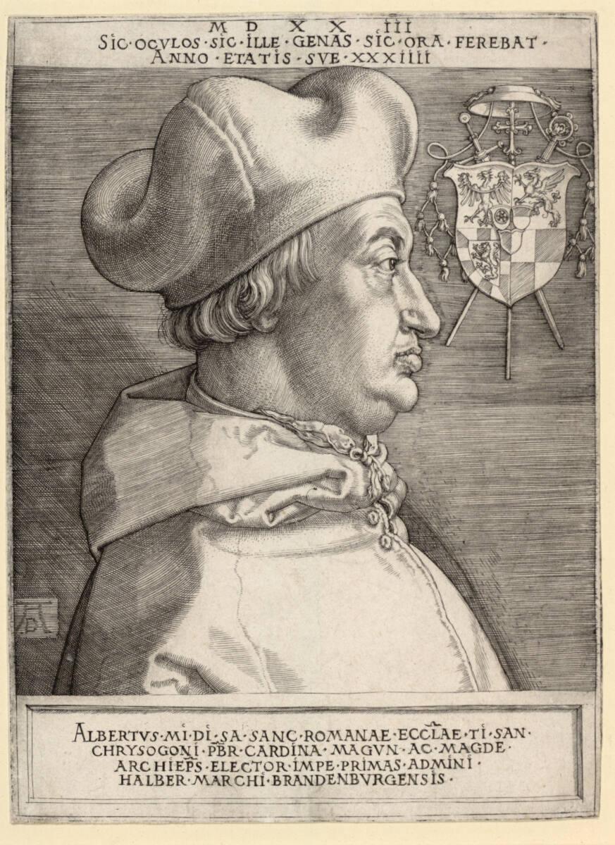 Kardinal Albrecht von Brandenburg, Albrecht Dürer, 1523
