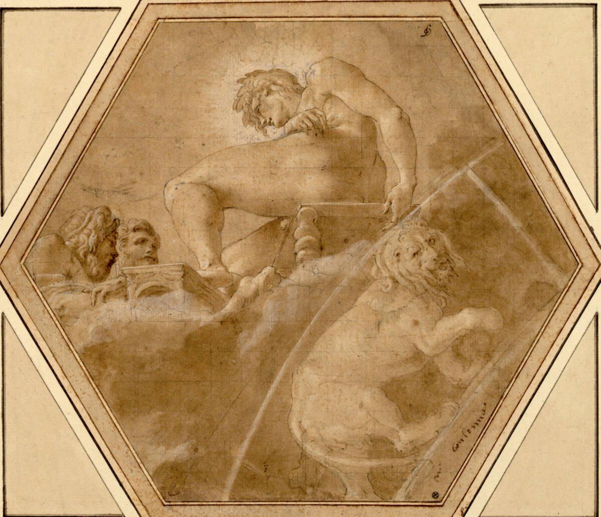 Francesco Primaticcio, Die Sonne, symbolisiert durch Apollo im Zeichen des Löwen, Inv. Nr.: 196…
