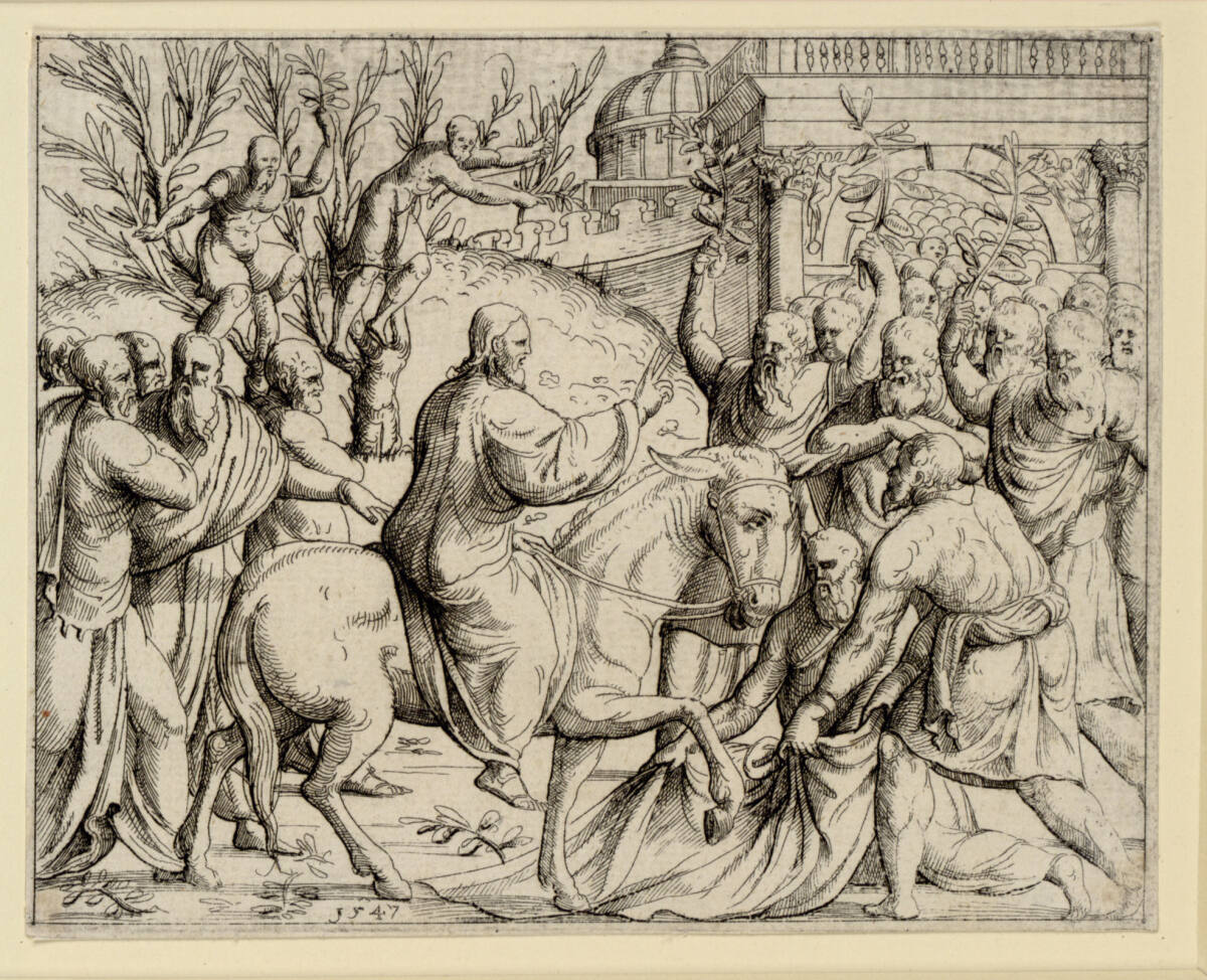 Der Einzug Christi in Jerusalem, Augustin Hirschvogel, 1547