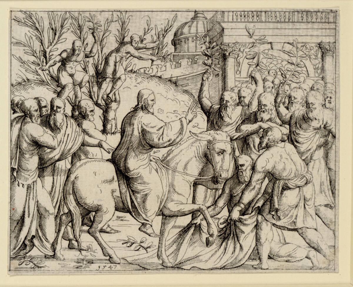 Augustin Hirschvogel, Der Einzug Christi in Jerusalem, Inv. Nr.: DG1930/1990