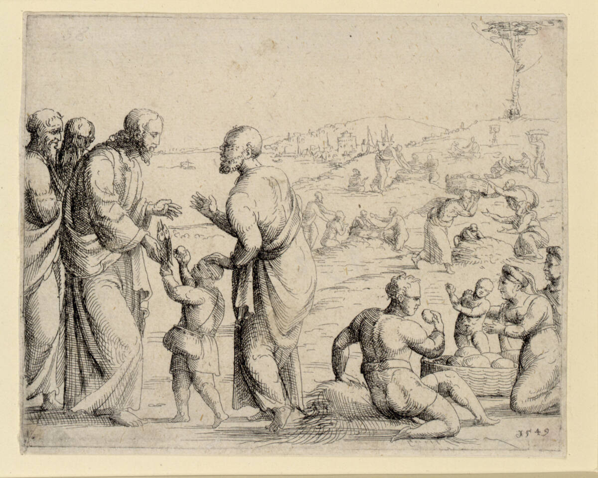 Die Speisung der Fünftausend, Augustin Hirschvogel, 1549