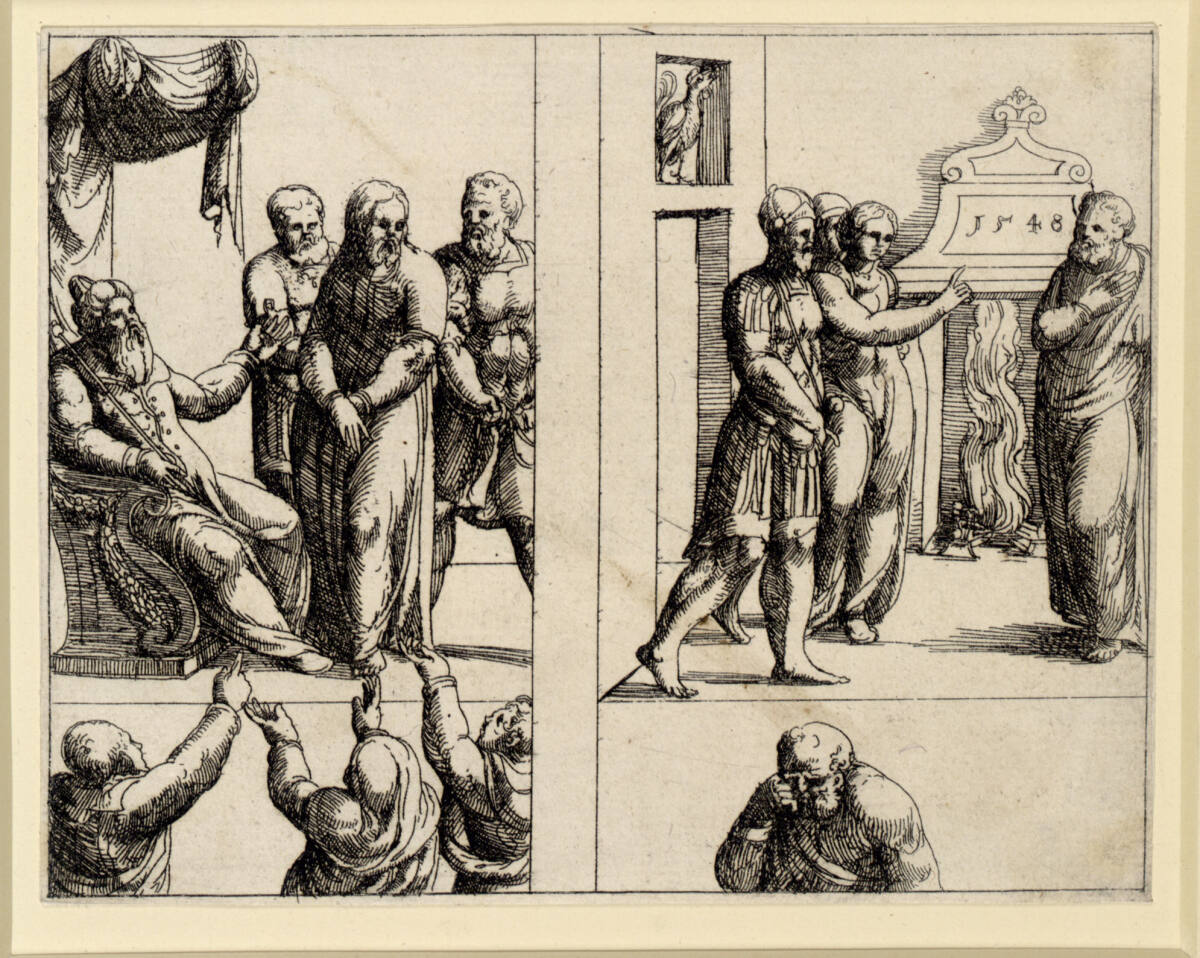Die Verleugnung Petri, Augustin Hirschvogel, 1548