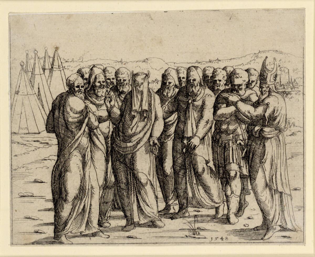 Augustin Hirschvogel, Moses verhüllt sein Antlitz, Inv. Nr.: DG1930/2015