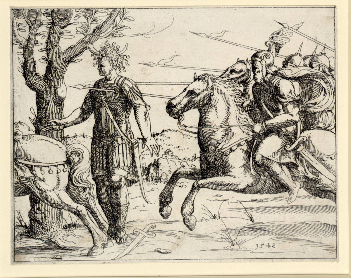 Absaloms Tod, Augustin Hirschvogel, 1548