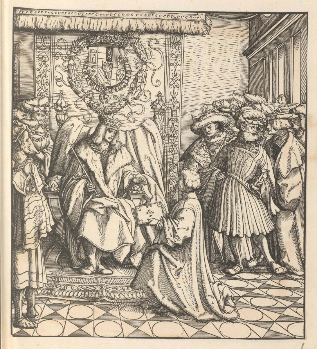Weißkunig: Die Überreichung des Buchs, 1514–1516