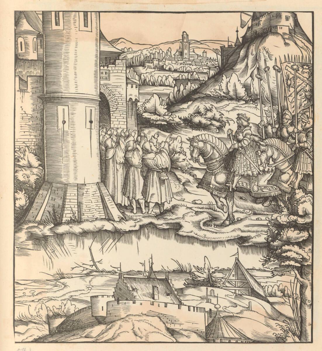 Hans Burgkmair d. Ä., Weißkunig: Einnahme der venezianischen Flecken, Inv. Nr.: DG2012/129/148