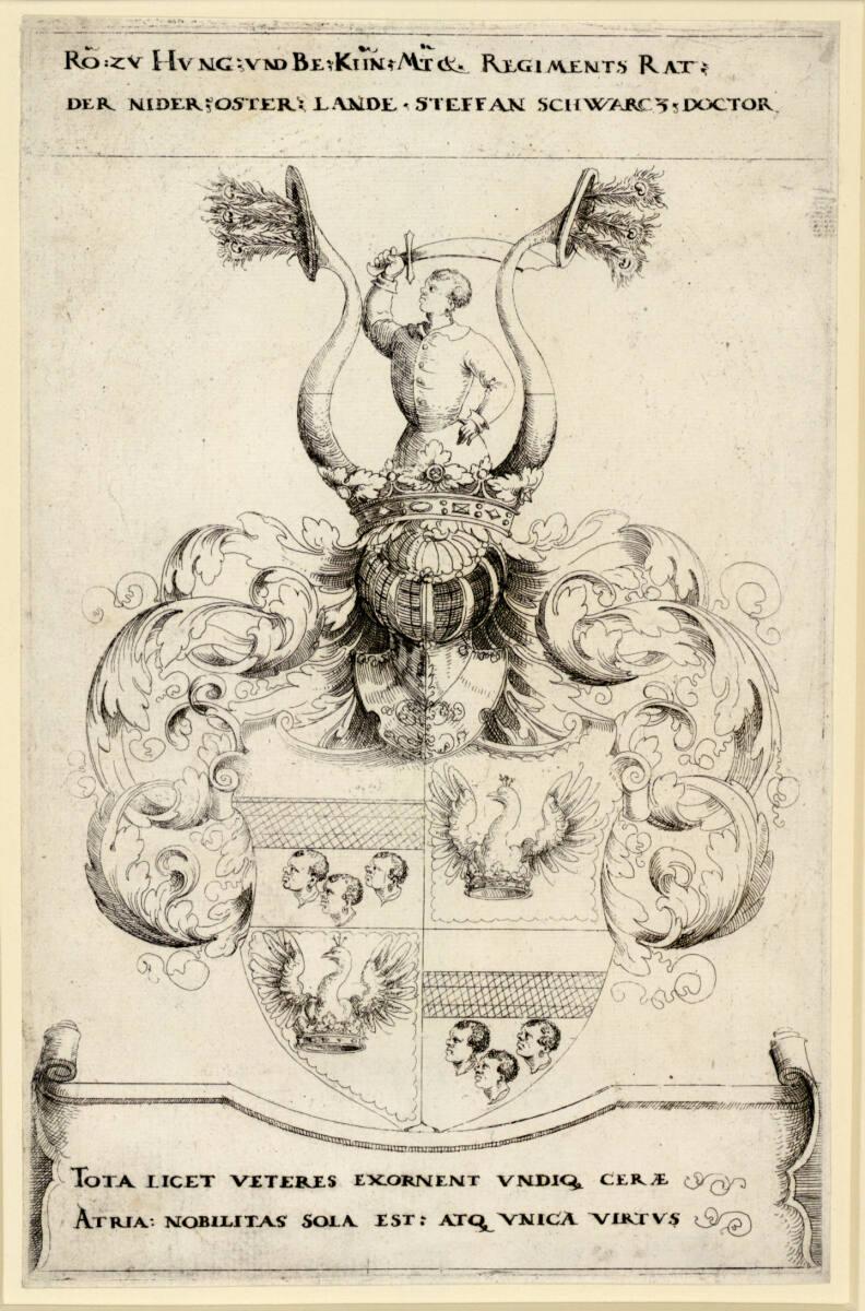 Augustin Hirschvogel, Wappen des Dr. Stefan Schwartz, Inv. Nr.: DG1930/2230