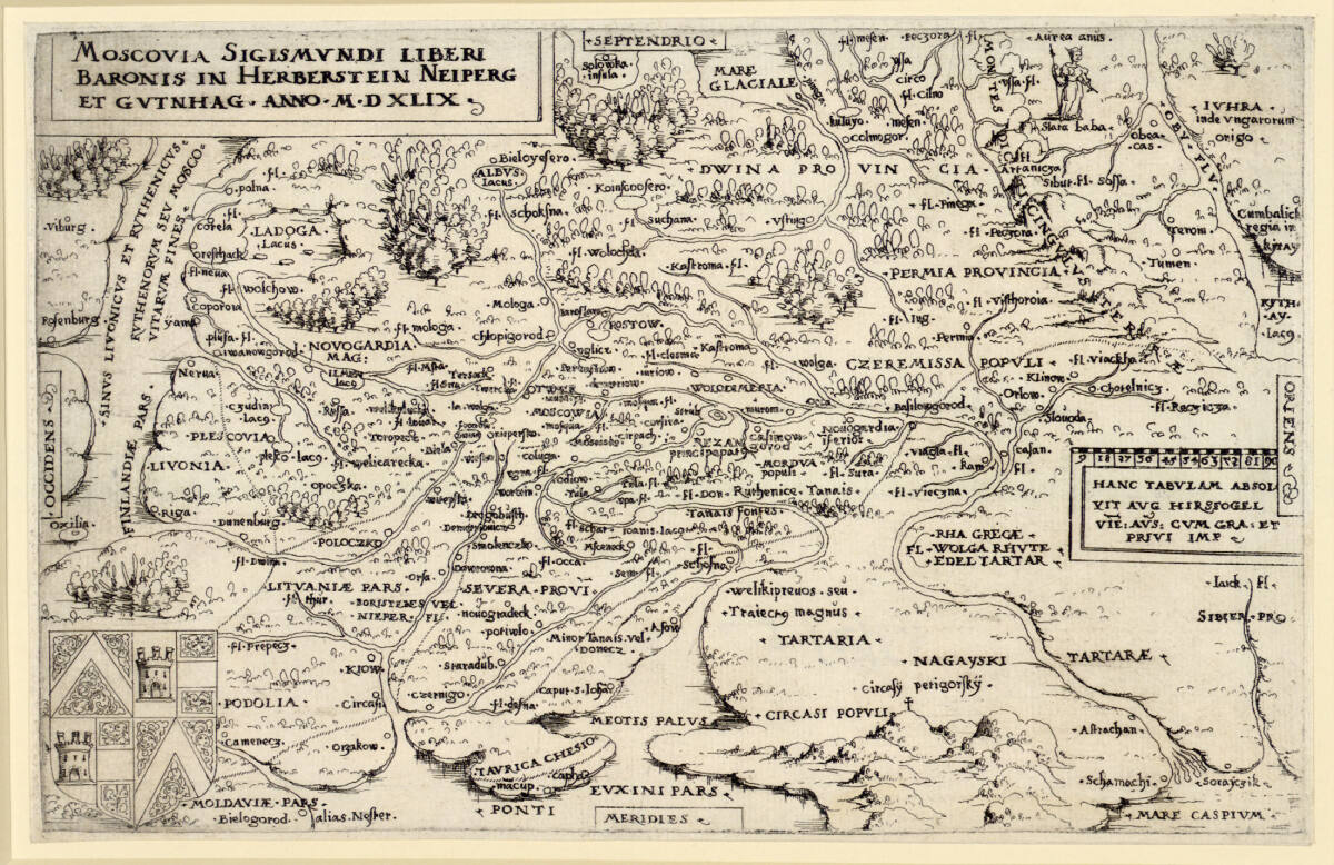 Karte von Russland, Augustin Hirschvogel