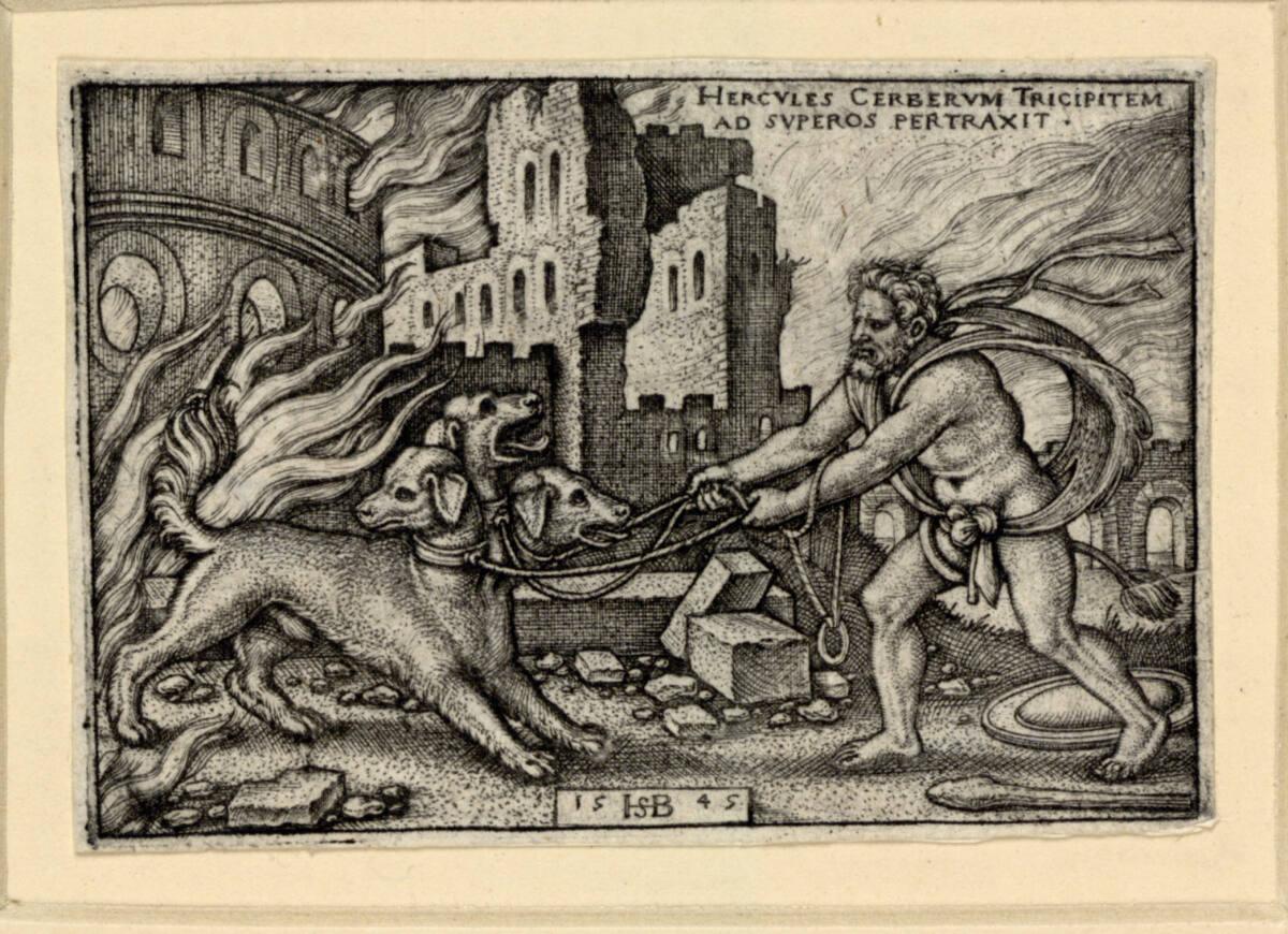 Sebald Beham, Herkules und Cerberus, Inv. Nr.: DG1930/2465