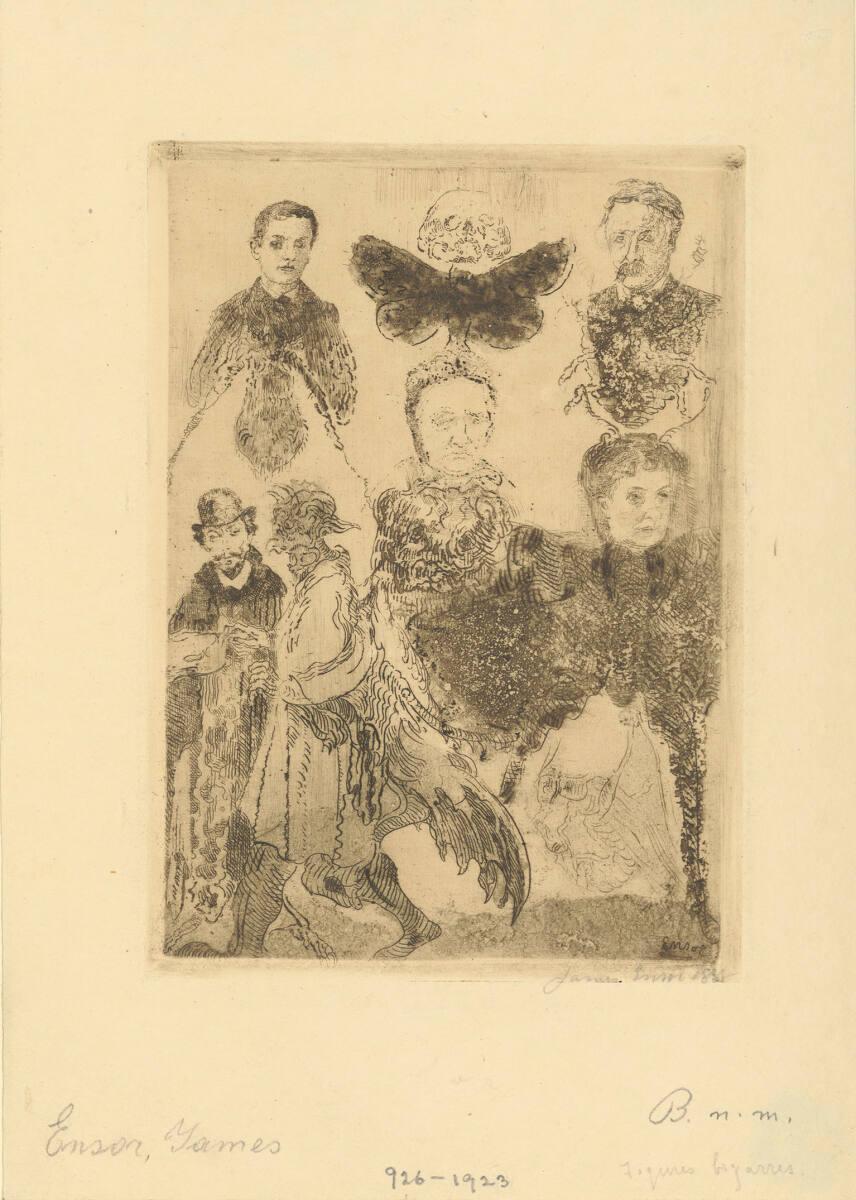 James Ensor, Kleine bizarre Figuren, Inv. Nr.: DG1923/926