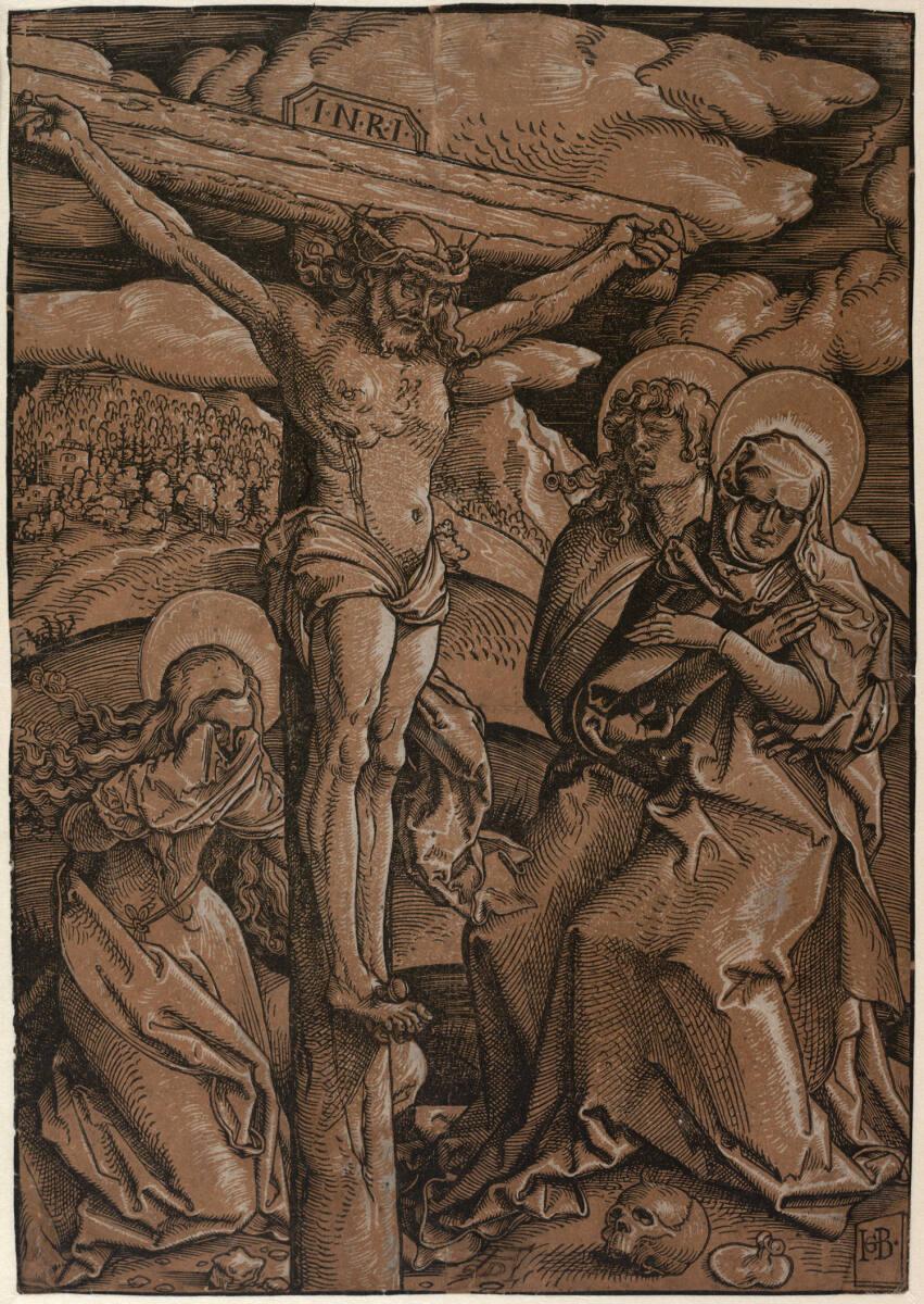 Hans Baldung gen. Grien, Die Kreuzigung Christi mit der Muttergottes, Johannes und Magdalena, I…