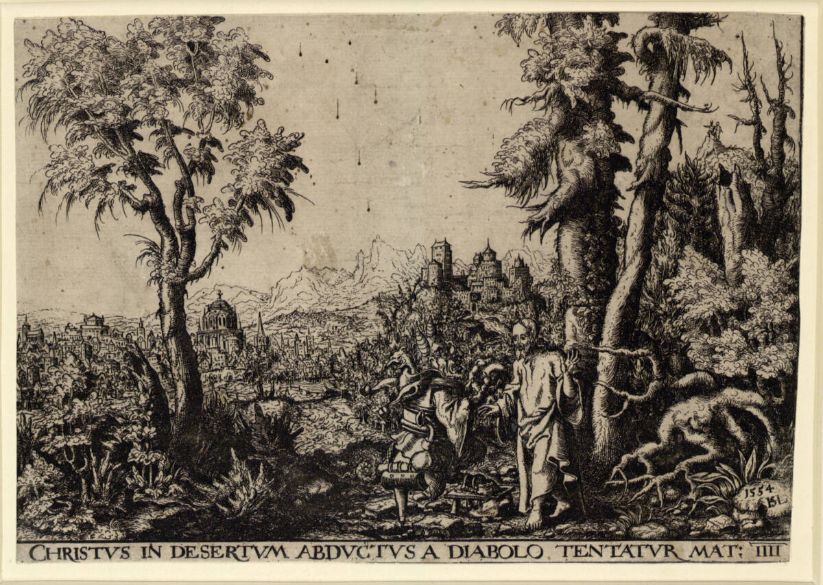 Christus wird vom Teufel versucht, Hans Sebald Lautensack, 1554
