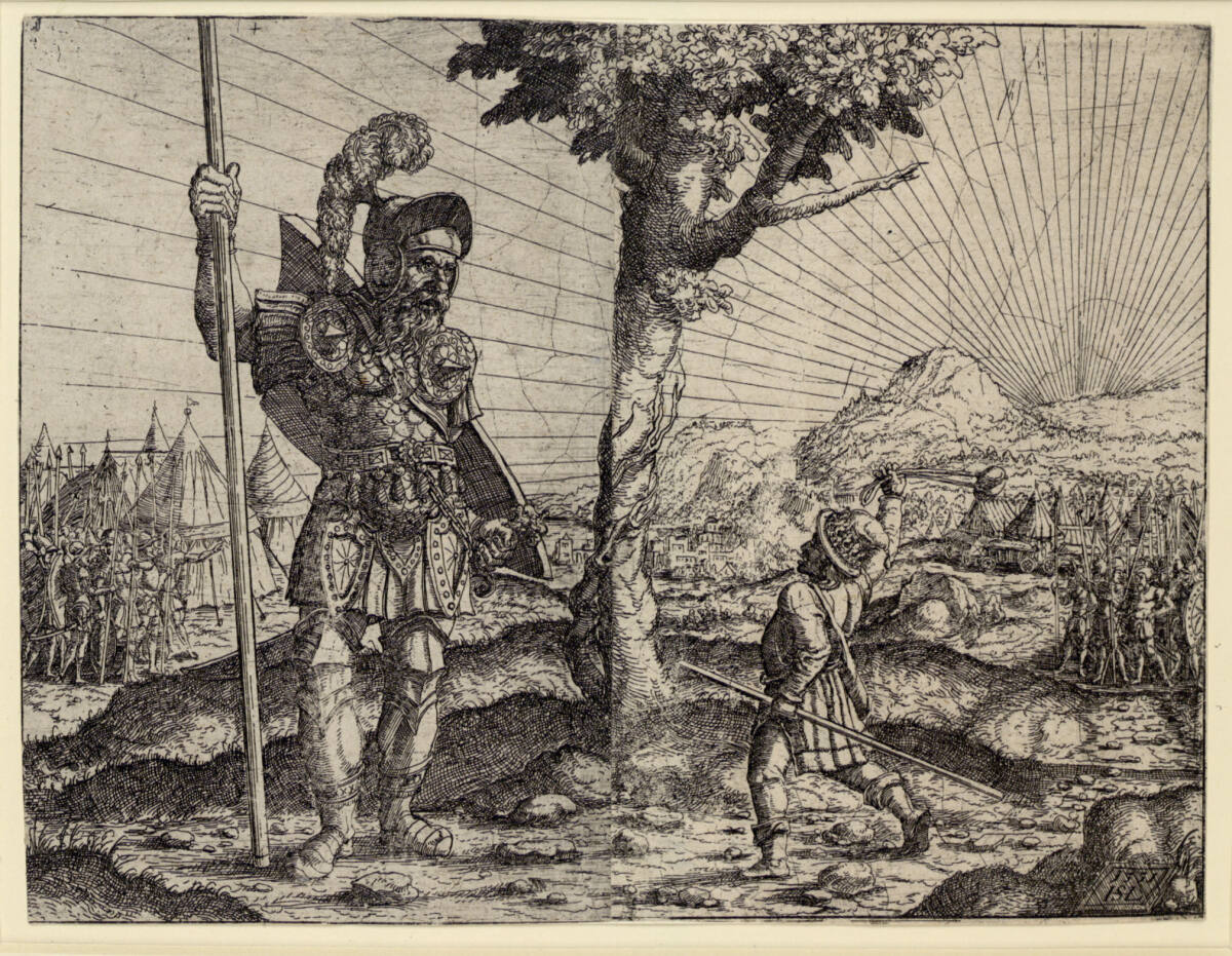 David und Goliath, Hans Sebald Lautensack, 1551