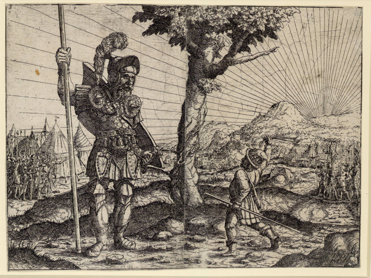 David und Goliath, Hans Sebald Lautensack, 1551
