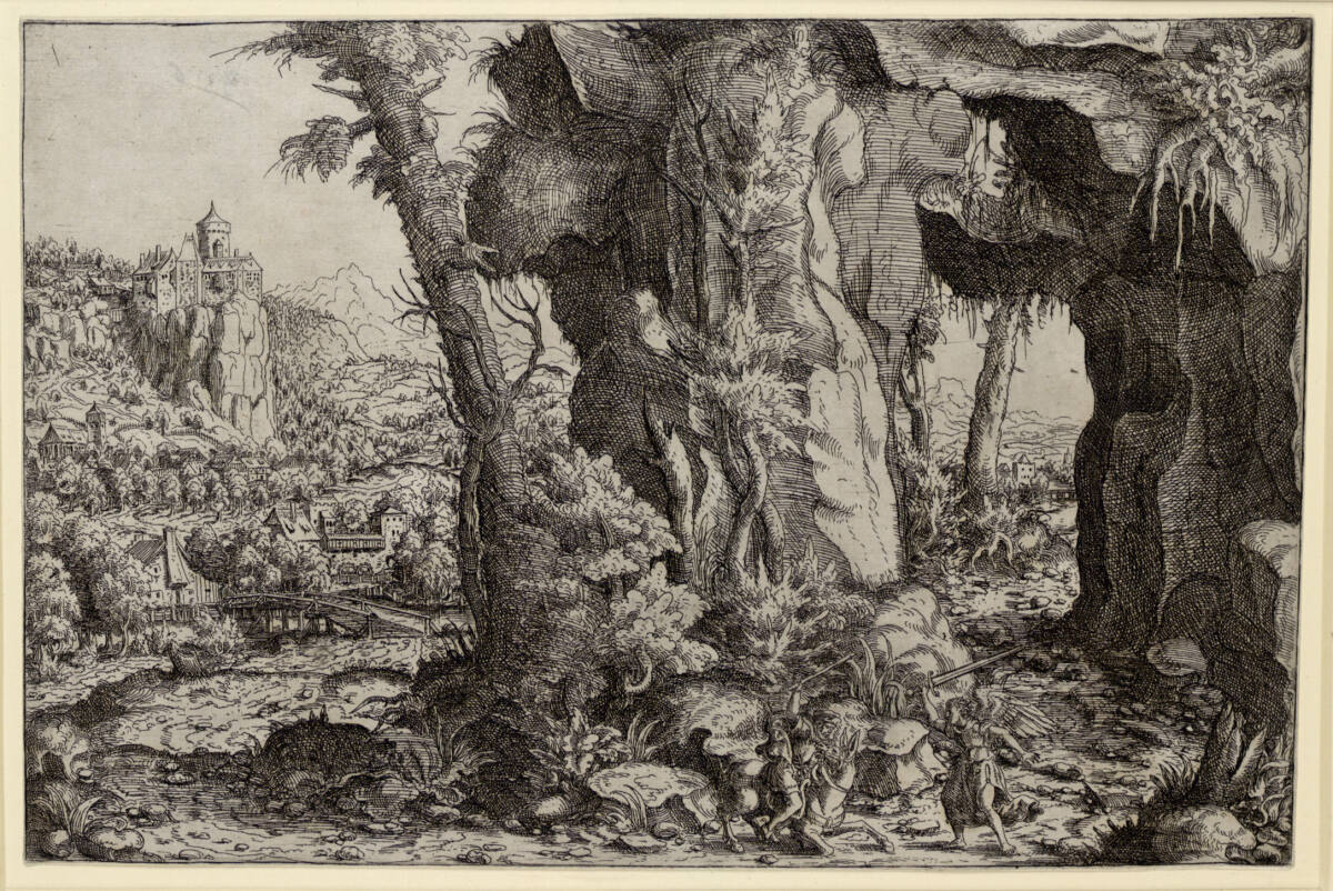 Der Engel im Kampf gegen Bileam, Hans Sebald Lautensack