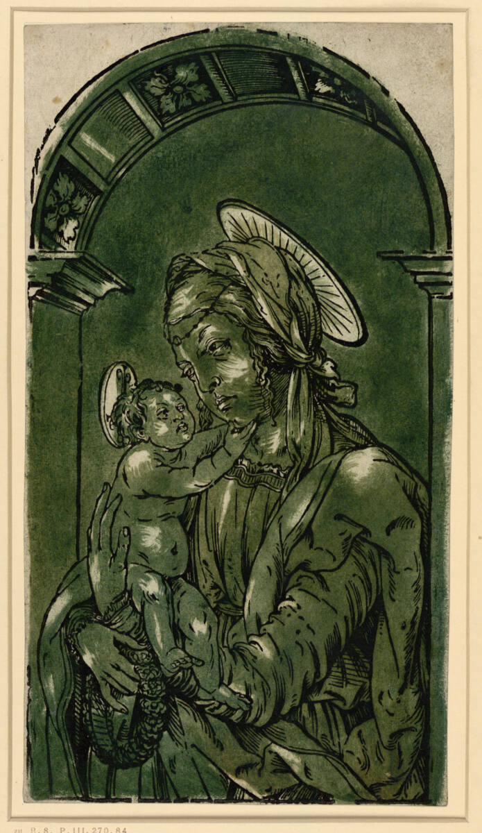 Maria mit Kind in architektonischem Bogen, Hans Burgkmair the Elder